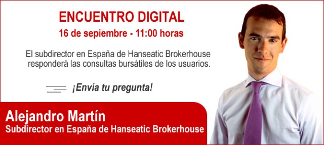 Alejandro Martín responderá el Jueves 16 de septiembre a las consulta bursátiles de los usuarios.