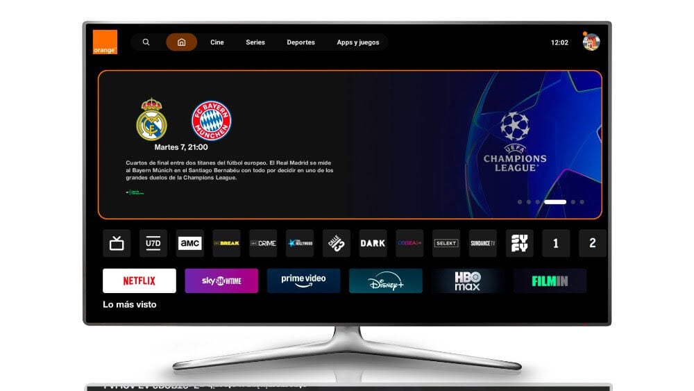 Orange TV amplía su oferta de contenidos HDR para ofrecer la mejor experiencia a sus abonados en los partidos de Champions