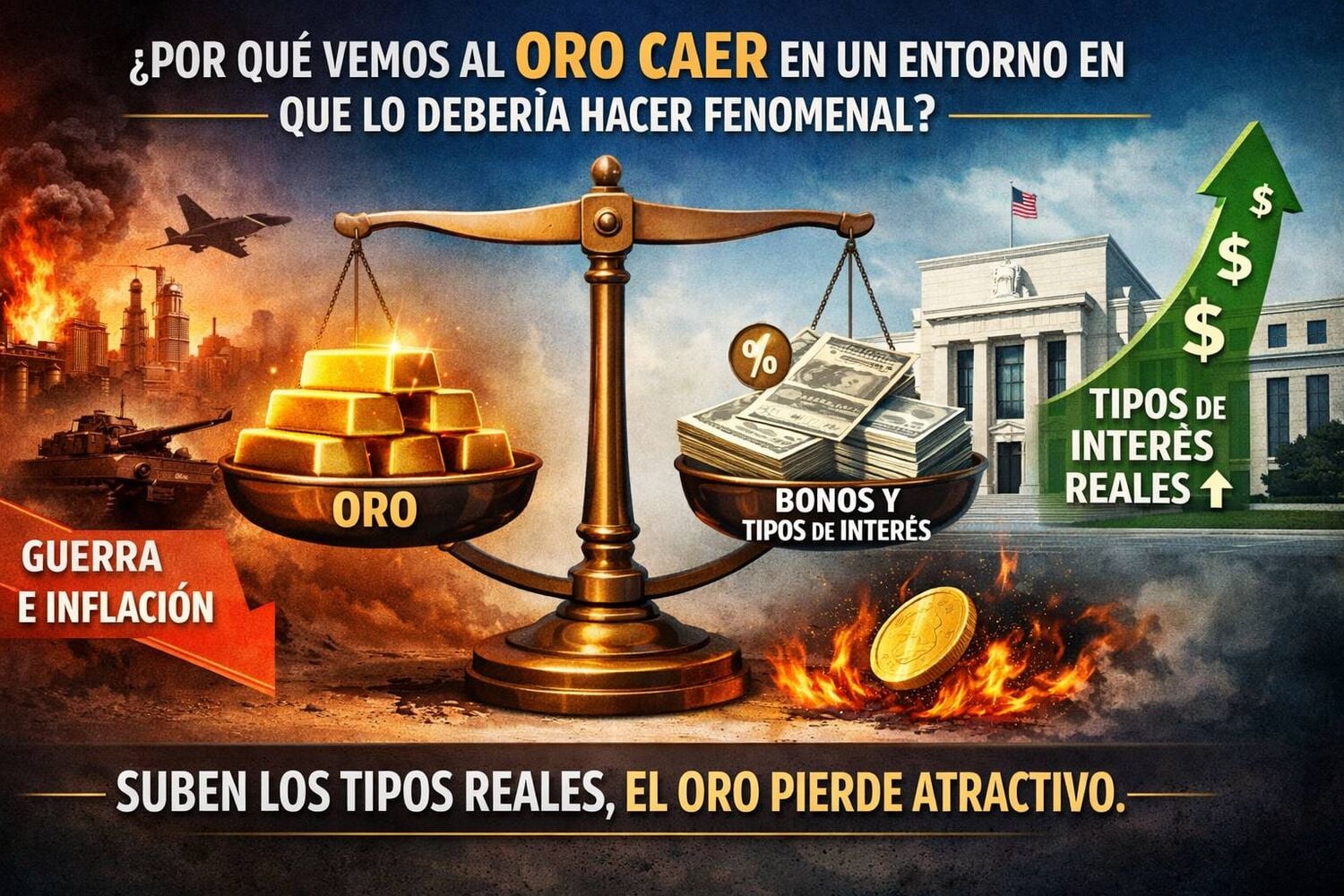 ¿Por qué vemos al oro caer en un entorno en que lo debería hacer fenomenal?