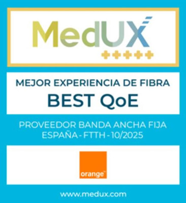 Orange es el operador con la mejor experiencia de fibra en España según el ranking MedUX 2025