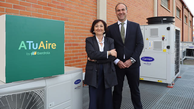 Iberdrola, a través de ATuAire, sella una alianza con Carrier para impulsar la bomba de calor eléctrica en sectores de alta demanda térmica