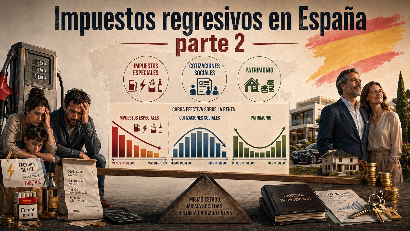 ¿Qué son los impuestos regresivos y cuáles tenemos en España? Parte 2
