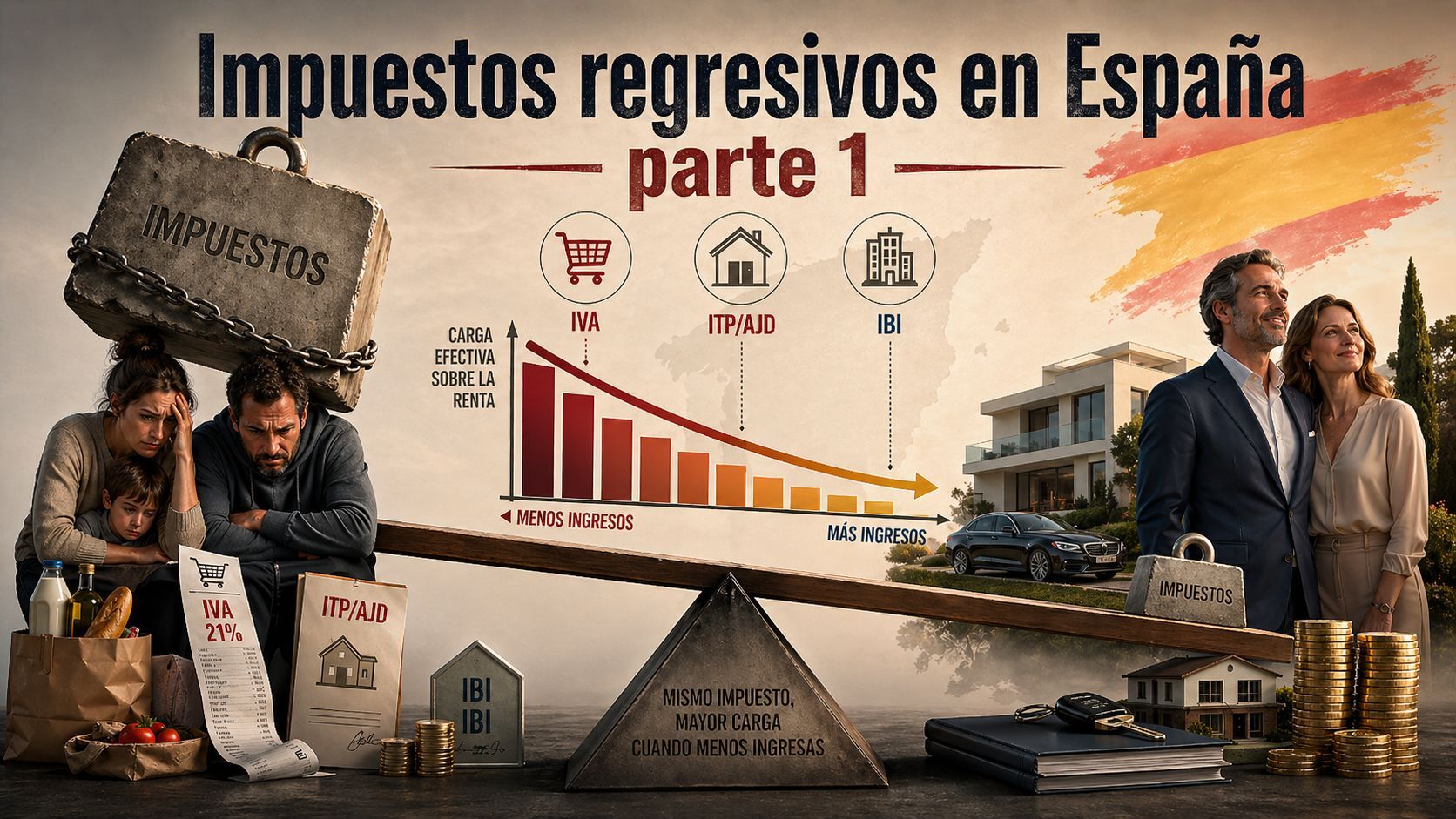 ¿Qué son los impuestos regresivos y cuáles tenemos en España? Parte 1