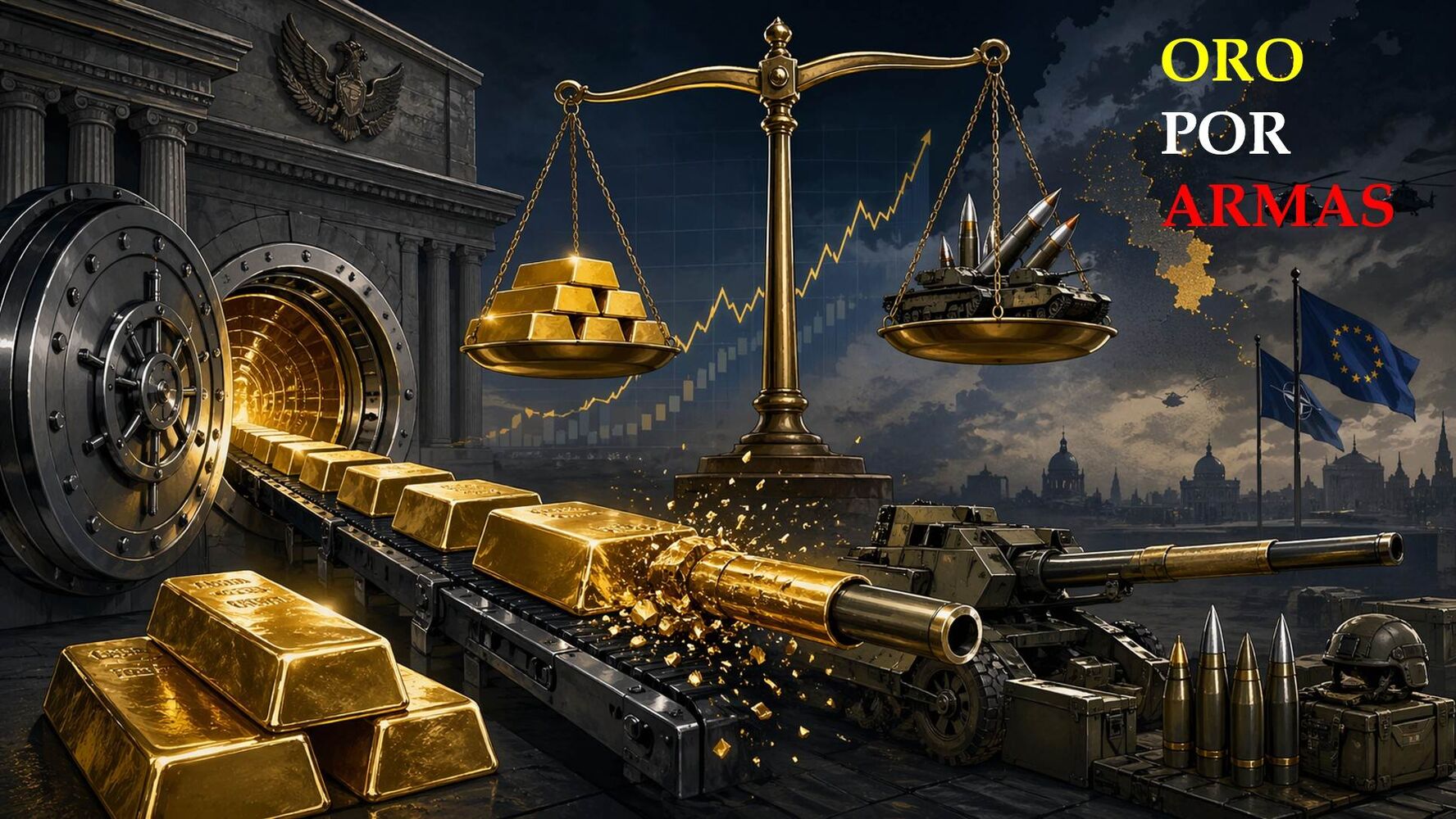 Vender el oro para comprar cañones. El nuevo dilema de los bancos centrales
