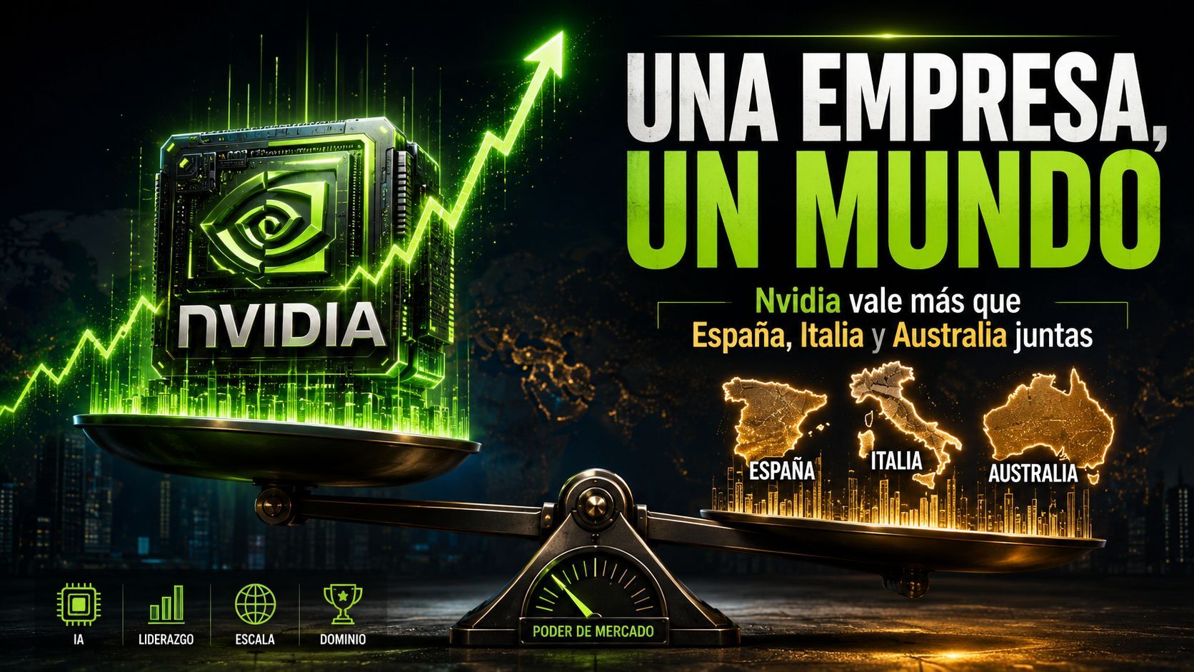 Nvidia vale más que España, Italia y Australia juntas