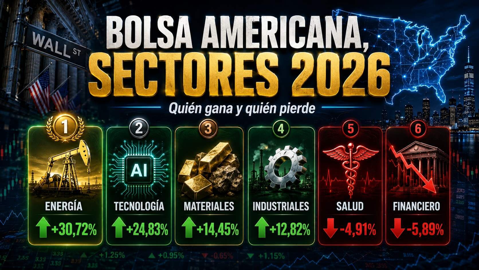 Quién gana y quién pierde en la bolsa americana este año