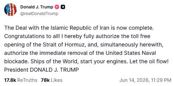 Irán y EEUU alcanzan un acuerdo para detener la guerra y reabrir el estrecho de Ormuz